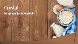  Presentation with milk dairy cheese yogurt sour - Cool new slides with table sour cream milk cheese backdrop and a coral colored foreground