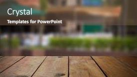  Presentation with product - Slides with green buildings templates - wooden table template for product background and a violet colored foreground