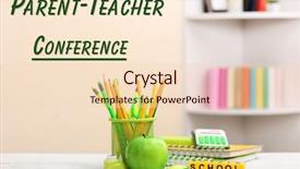  Presentation with teacher parent - Slide deck consisting of wooden table text parent-teacher background and a lemonade colored foreground