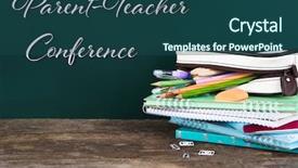  Presentation with teacher parent - Amazing presentation having wooden table text parent-teacher backdrop and a ocean colored foreground
