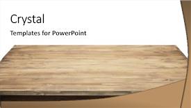  Presentation with wooden - Audience pleasing PPT layouts consisting of wooden table top isolated backdrop and a white colored foreground