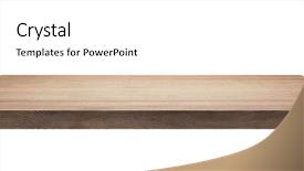  Presentation with wooden - Colorful slide set enhanced with wooden table top on white backdrop and a white colored foreground