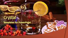  Presentation with cookies christmas - Slide deck consisting of wooden table treats and candel background and a tawny brown colored foreground