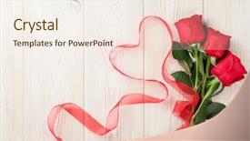  Presentation with valentines day - Amazing presentation theme having wooden table valentines day backdrop and a sky blue colored foreground