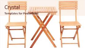  Presentation with chairs - PPT layouts having wooden table with chairs isolated background and a  colored foreground