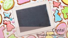  Presentation with gingerbread - Audience pleasing slide deck consisting of wooden table with chalkboard backdrop and a lemonade colored foreground