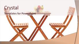  Presentation with fruit - Presentation enhanced with wooden table with fruit isolated background and a lemonade colored foreground