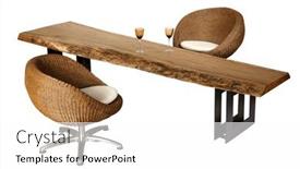 Presentation with fiber - Presentation design having wooden-table-with-natural-fiber background and a white colored foreground