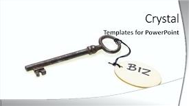  Presentation with wooden - Audience pleasing presentation theme consisting of wooden tag with biz text backdrop and a  colored foreground