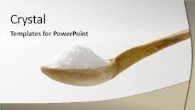  Presentation with spoon - Beautiful slides featuring wooden tea spoon with crystalised backdrop and a  colored foreground