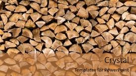  Presentation with timber harvest - Beautiful theme featuring wooden timber at outdoor backdrop and a coral colored foreground