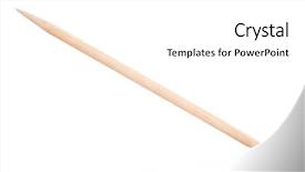  Presentation with wooden - Beautiful slide set featuring wooden toothpick macro backdrop and a white colored foreground