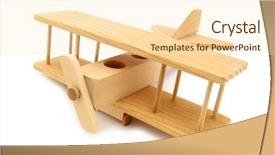  Presentation with toy - Colorful PPT theme enhanced with wooden toy airplane backdrop and a lemonade colored foreground