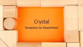  Presentation with wooden toy - Slide set enhanced with wooden toy blocks on orange background and a gray colored foreground