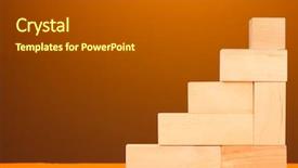  Presentation with wooden building blocks - Slide deck consisting of wooden toy blocks on table background and a dark gray colored foreground