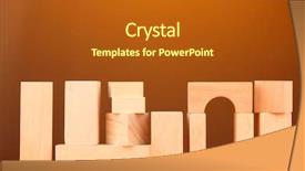  Presentation with wooden toy - Presentation featuring wooden toy blocks on table background and a  colored foreground