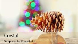  Presentation with wooden toy - PPT layouts with wooden toy car carrying christmas background and a coral colored foreground