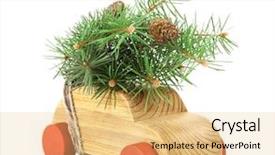  Presentation with wooden toy - Amazing slide set having wooden toy car with fir backdrop and a yellow colored foreground
