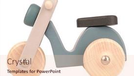  Presentation with vintage motorcycle - Audience pleasing theme consisting of wooden-toy-motorcycle-motorbike-vintage backdrop and a lemonade colored foreground