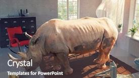 Presentation with wooden christian cross religious concept - Cool new slides with cominetion - rhinoceros in the room looking backdrop and a tawny brown colored foreground