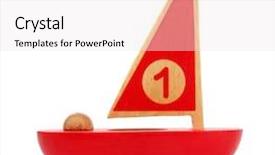  Presentation with wooden toy - Amazing presentation theme having wooden toy sailboat backdrop and a sky blue colored foreground