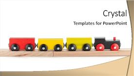  Presentation with wooden toy - Cool new theme with wooden toy train isolated backdrop and a white colored foreground