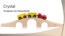  Presentation with wooden toy - Amazing theme having wooden toy train isolated backdrop and a white colored foreground