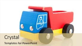  Presentation with truck driver - Cool new presentation theme with wooden toy truck with driver backdrop and a yellow colored foreground