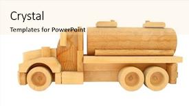  Presentation with wooden toy - Beautiful presentation featuring wooden toy truck backdrop and a lemonade colored foreground