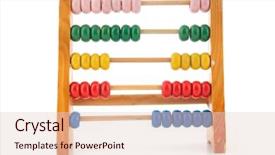  Presentation with return to learn - Beautiful PPT theme featuring colorful toy abacus to learn backdrop and a  colored foreground