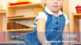  Presentation with nursery - Cool new theme with wooden toys at nursery backdrop and a ocean colored foreground