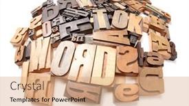  Presentation with white letters - Slides consisting of astonished man under a bed of camellia flowers spring time concept background and a coral colored foreground