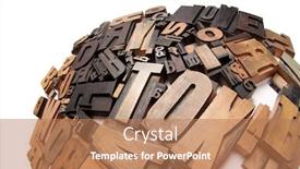  Presentation with white letters - Colorful presentation theme enhanced with ancient printing press - wooden typescript letters backdrop and a coral colored foreground