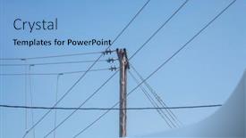  Presentation with electric poles - Colorful theme enhanced with wooden-vintage-electric-poles backdrop and a light blue colored foreground