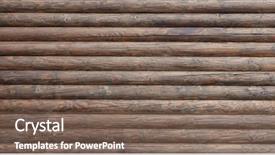  Presentation with assembling wooden furniture furniture - Cool new slide set with wooden wall assembled of beams backdrop and a violet colored foreground