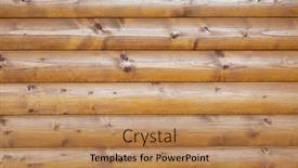  Presentation with wall - Presentation design with wooden-wall-assembled-of-beams background and a  colored foreground