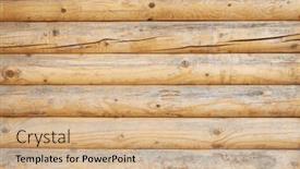  Presentation with wall - Presentation having wooden-wall-assembled-of-beams background and a coral colored foreground