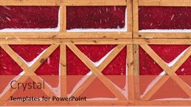  Presentation with wood planks - Presentation theme enhanced with wooden-wall-in-german background and a coral colored foreground