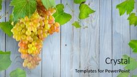  Presentation with light hanging - Beautiful presentation theme featuring wooden wall made boards free backdrop and a light blue colored foreground