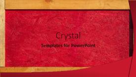  Presentation with wood planks - Slide deck featuring wooden-wall-with-frame background and a crimson colored foreground