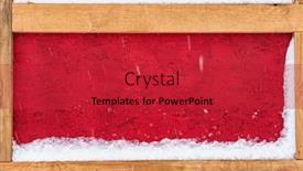  Presentation with yellow wood - Colorful slide deck enhanced with wooden-wall-with-frame backdrop and a red colored foreground