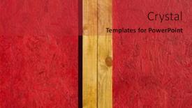  Presentation with wood planks - PPT theme enhanced with wooden-wall-with-frame background and a red colored foreground