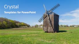  Presentation with iranian traditional architecture - Slide deck consisting of wooden-windmill-in-zhytomir-region background and a teal colored foreground