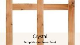  Presentation with window frame - Presentation design featuring wooden window frame background and a lemonade colored foreground