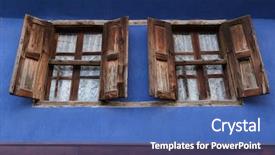  Presentation with house window frame - Amazing presentation having wooden window kula - manisa turkey backdrop and a ocean colored foreground