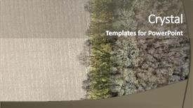  Presentation with earth wind - Audience pleasing theme consisting of woodland forest edge perimeter earth backdrop and a gray colored foreground