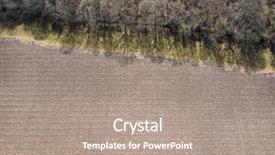  Presentation with earth wind - Beautiful theme featuring woodland forest edge perimeter earth backdrop and a coral colored foreground