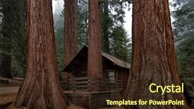  Presentation with park - Audience pleasing theme consisting of heavy articulated semi truck for cargo transport backdrop and a white colored foreground