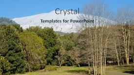  Presentation with woods - Audience pleasing slide set consisting of woods-and-snowy-etna backdrop and a light blue colored foreground