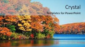  Presentation with woods - Slide deck with woods in red and yellow background and a light blue colored foreground